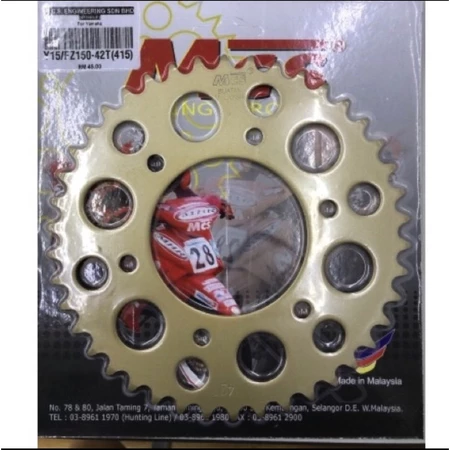 MCS Y15 FZ150 42T 415 motorcycle racing sprocket