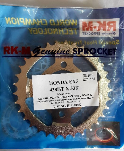 RK-M Honda EX5 33T 428HT motorcycle sprocket