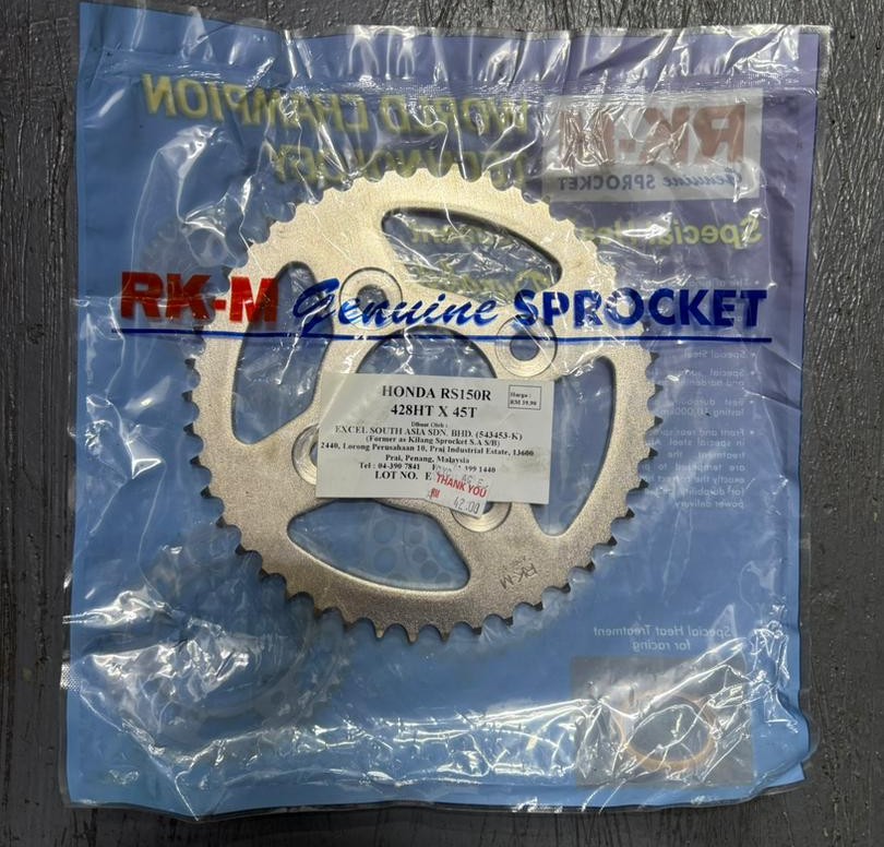 RK-M Honda RS150R 45T 428HT motorcycle sprocket
