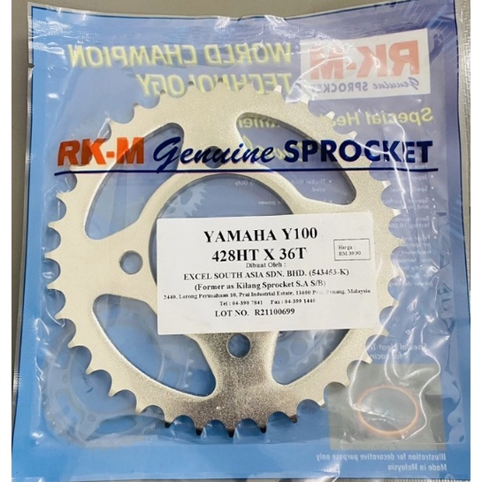 RK-M Yamaha Y100 36T 428HT motorcycle sprocket