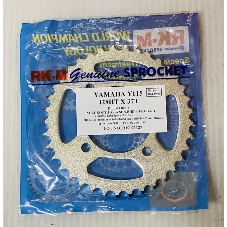 RK-M Yamaha Y115 37T 428HT motorcycle sprocket